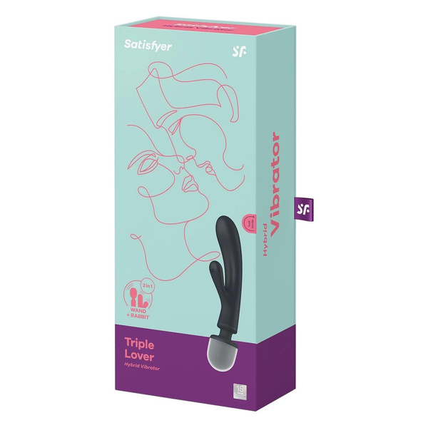 Wibrator króliczek z masażerem Triple Lover grey Satisfyer