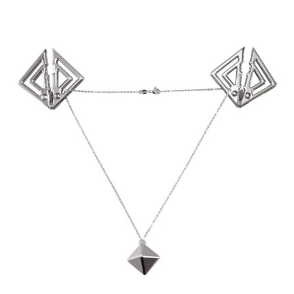 Zaciski Adjustable Nipple Clamps With Heavy Pendant Grey LOCKINK