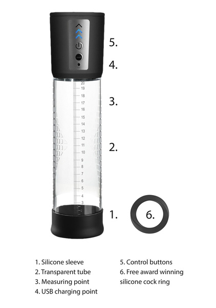 Shots Pumped Premium Rechargeable Automatic Pump Transparent Pumped by Shots