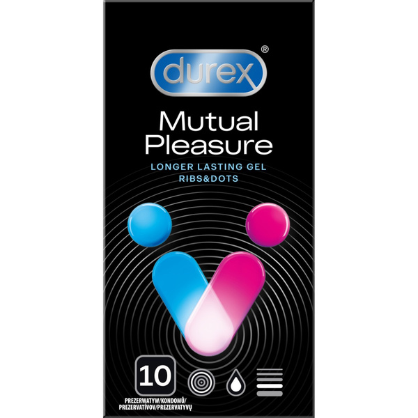 Prezerwatywy Lateksowe Ze Środkiem Opóźniającym Wytrysk Mutual Pleasure 10Szt. Durex