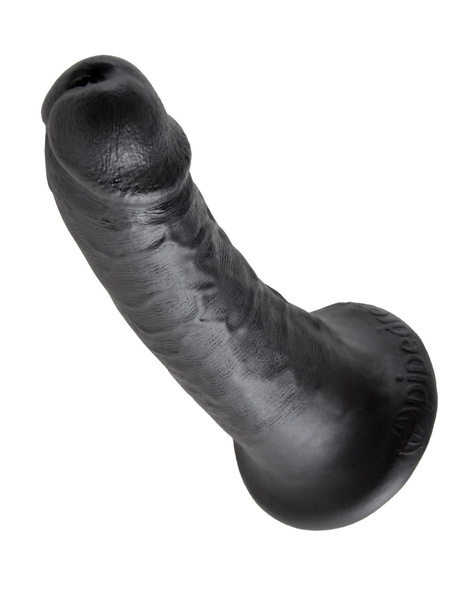 6' Cock Black Dildo Czarne 15Cm King Cock
