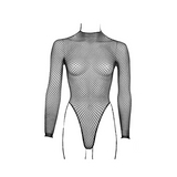 Body LE DÉSIR with Fishnet Structure and Turtle Neck One Size