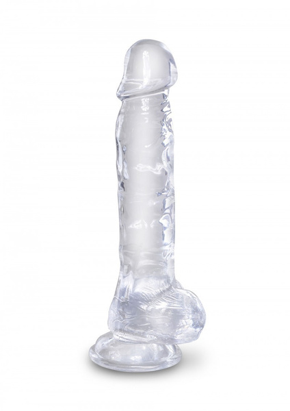 8 Inch Cock With Balls Transparant King Cock