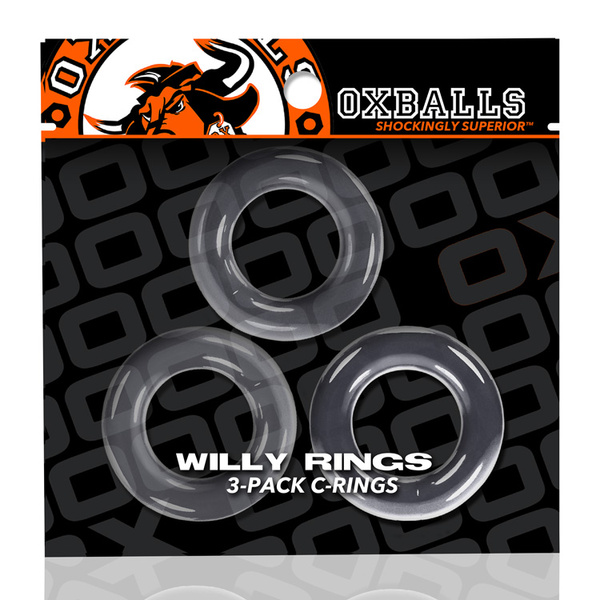Willy Rings Cockrings 3 Pcs Clear Oxballs