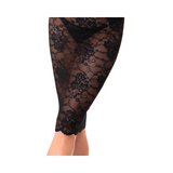 Sukienka midi F338 Nocturne lace midi dress XXL Noir Handmade