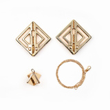 LOCKINK Adjustable Nipple Clamps with Light Pendant Gold