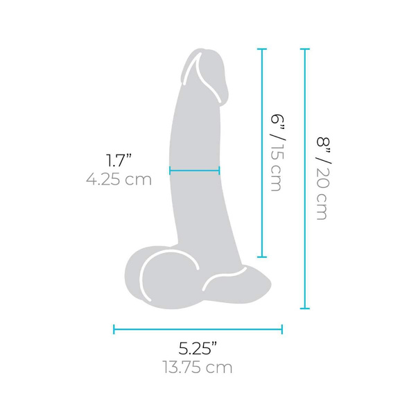 Dildo 20 cm Slipskin 8 Inch Curvy B-Vibe