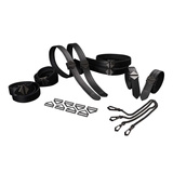 LOCKINK 8-Bondage-Straps Restraint Set Black