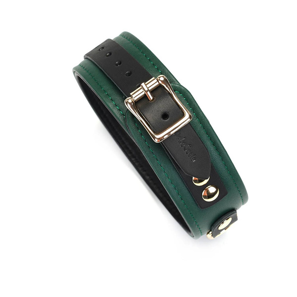 Mossy Chic Leather Collar with Leash Liebe Seele