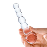 Glas - Curved Glass Beaded Dildo