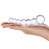 Glas - Curved Glass Beaded Dildo