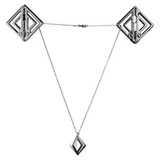 LOCKINK Adjustable Nipple Clamps with Light Pendant Grey