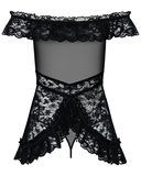 Koronkowa Babydoll Ze Stringami Flores L/Xl Obsessive