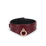 Obróżka Ze Smyczą Wine Red Curved Collar Liebe Seele