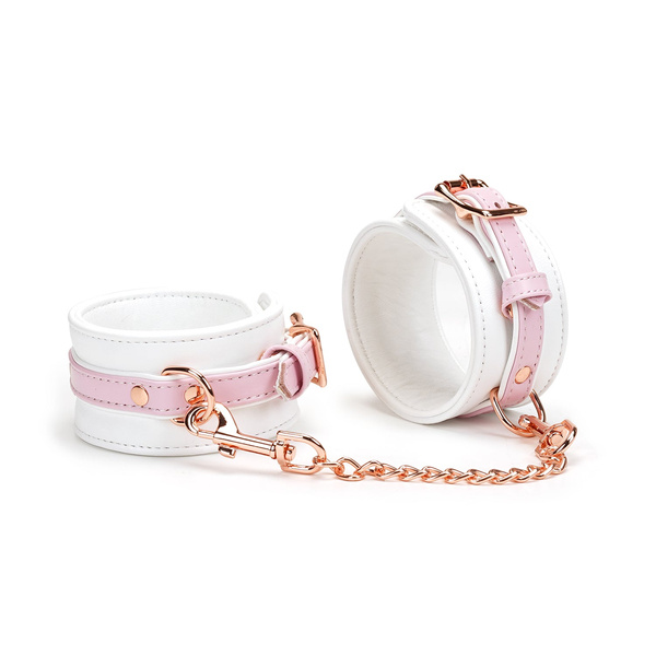 Liebe Seele White & Pink Fairy Goat Leather Ankle Cuffs
