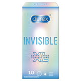 Szersze Prezerwatywy Lateksowe Invisible Xl Powiększone 10 Szt. Durex