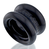 Naciagacz jąder [SIL/TPR] SQUEEZE SHORT Ballstretcher Black Oxballs