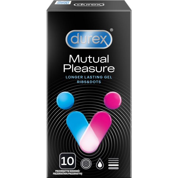 Prezerwatywy Lateksowe Ze Środkiem Opóźniającym Wytrysk Mutual Pleasure 10Szt. Durex