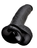 9' Cock With Balls Black Dildo Z Jądrami Czarne 23Cm King Cock