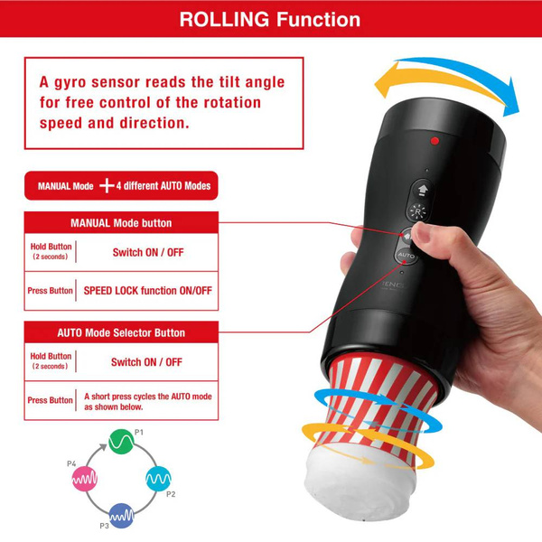 Masturbator Vacuum Gyro Roller Tenga