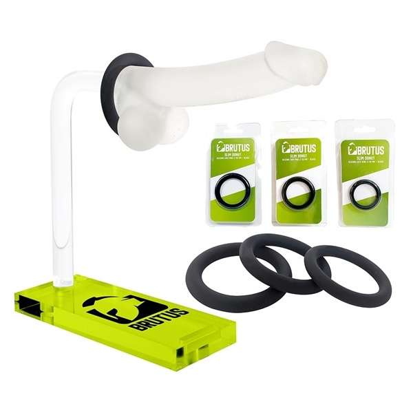 Pierścień erekcyjny Slim Donut Silicone Cock Ring Black 45mm Brutus