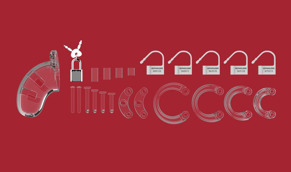 Chastity Model 01 Transparent Pas Cnoty Przeźroczysty Man Cage