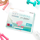 Opakowanie Zbiorcze Tamponów Bezsznurkowych Soft-Tampons Mini Box Of 50 JoyDivision