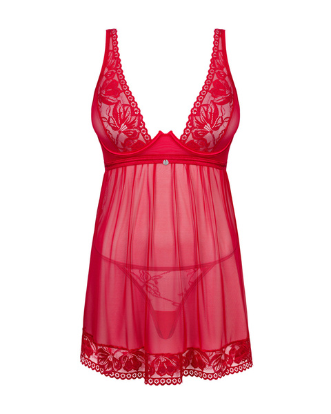 Lacelove babydoll i stringi   XS/S Obsessive