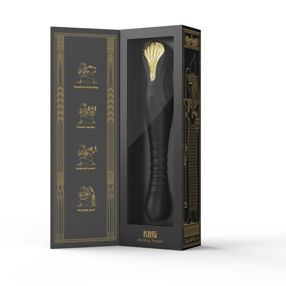 King Vibrating Thruster Obsidian Black Zalo