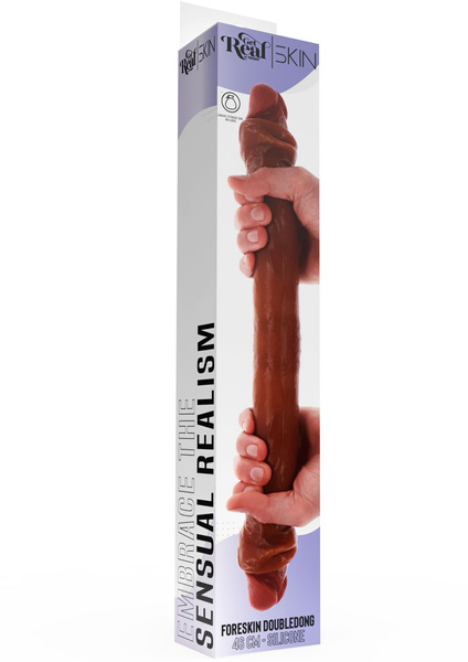 Podwójne Dildo Toyjoy Get Real Silicone Foreskin Double Dong 46Cm TOYJOY