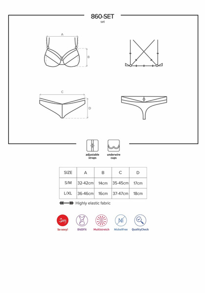 Obsessive 860-SET-2  S/M