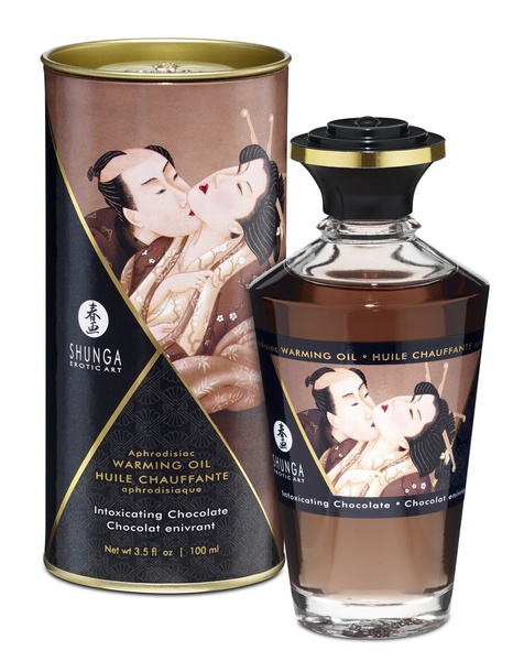Jadalny Olejek Rozgrzewający Do Miejsc Intymnych O Smaku Czekoladowym Aphrodisiac Warming Oil Intoxicating Chocolate 100Ml Shunga
