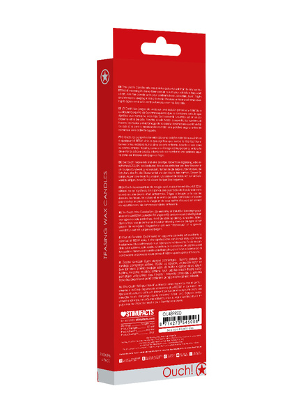 Teasing Wax Candles Large 4-Pack Red - Czerwony Zestaw Długich Świec Do Bdsm Ouch! by Shots