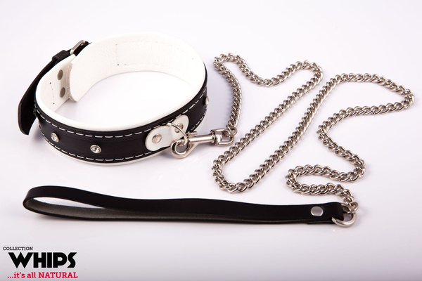 Whips Women's collar with leash white