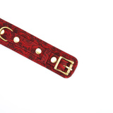 Kinbaku Ukiyoe Red Rosy Leather Collar And Leash Liebe Seele