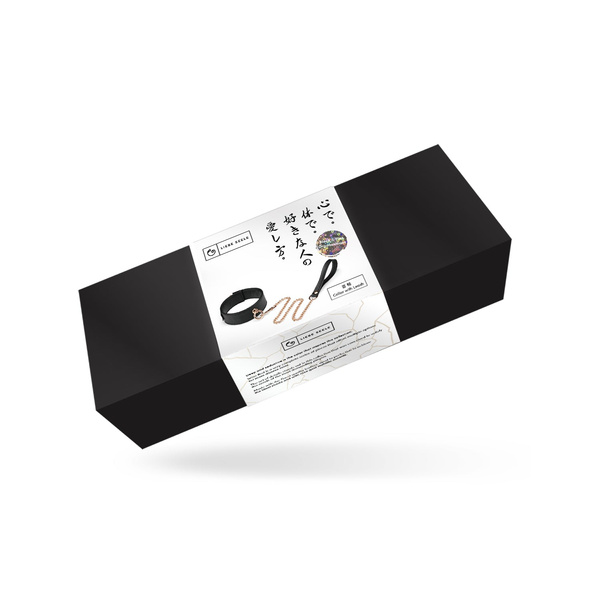 Obróżka Black Organosilicon Collar With Leash Liebe Seele