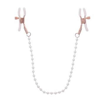 S&M Peaches ‘N Creame Pearl Nipple Clamps Cream Sportsheets
