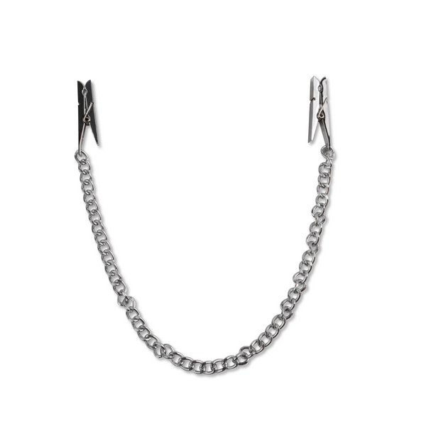Fetish Fantasy Series Nipple Chain Clips Silver