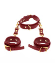 Taboom D-Ring Collar and Wrist Cuffs Red