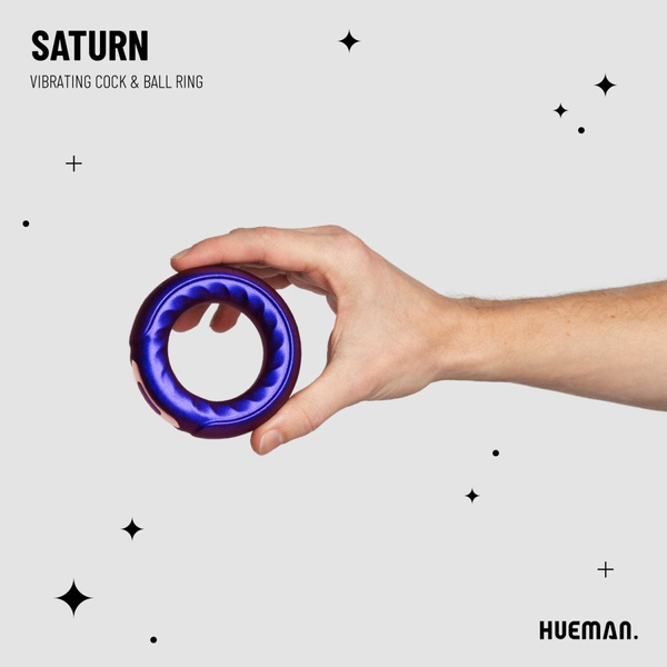 Pierścień Erekcyjny Saturn Vibrating Cock/Ball Ring Hueman