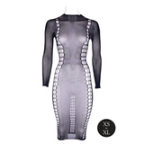 Sukienka Midi Carme Xl Dress With Turtleneck Black Os Le Désir