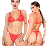 Komplet Bielizn Spicy Bra & Briefs Red S/M Kinky Diva