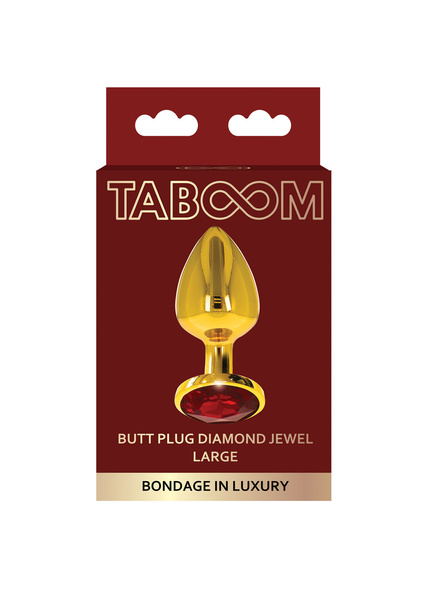 Taboom Butt Plug With Diamond Jewel Gold L