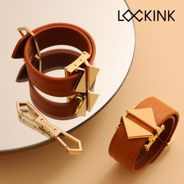 Kajdanki Ankle And Wrist Cuffs Set Brown LOCKINK