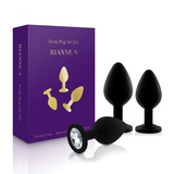 Zestaw Silikonowych Korków Analnych Z Kryształkiem Rianne S Booty Plug Luxury Set 3 Plugs Black Rianne S.