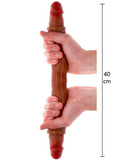 Podwójne Dildo Toyjoy Get Real Silicone Foreskin Double Dong 40Cm TOYJOY