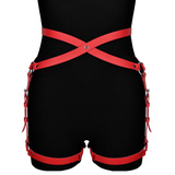 Leather belt Alisa red