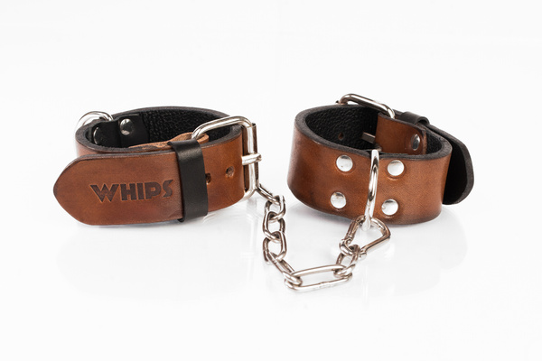 Brown Narrow Cuffs Size L Primal Bond Whips