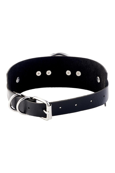 Obróżka O-Ring Front Collar Black/Silver Kinky Diva