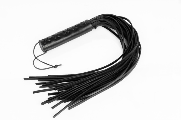 Large black lace-up flogger Primal Bond Whips